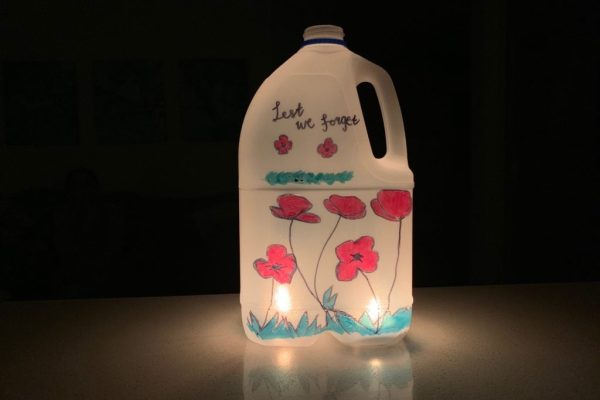 Anzac Day Lantern lit